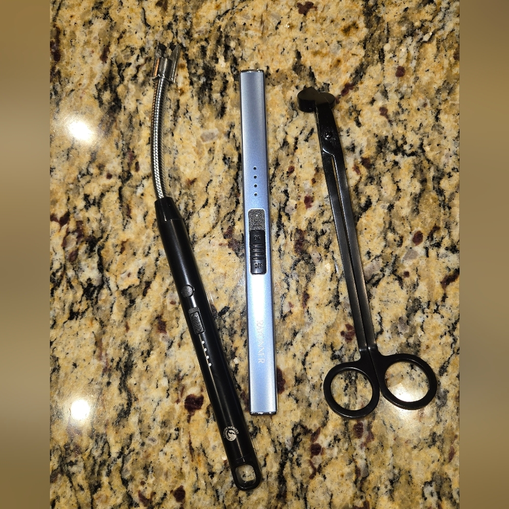 Rayonner Black and Blue Electric Lighters And Wick Candle Cutter - Picture 3 of 4